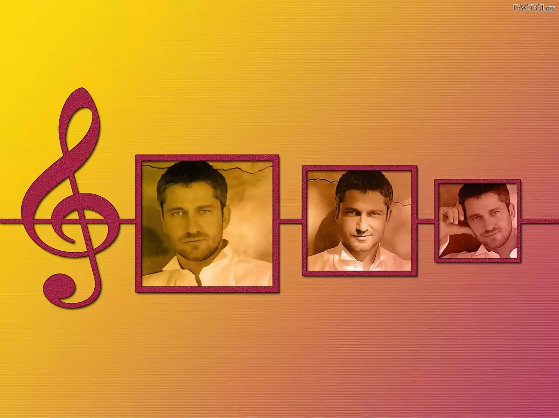 twarz, Gerard Butler, klucz wiolinowy